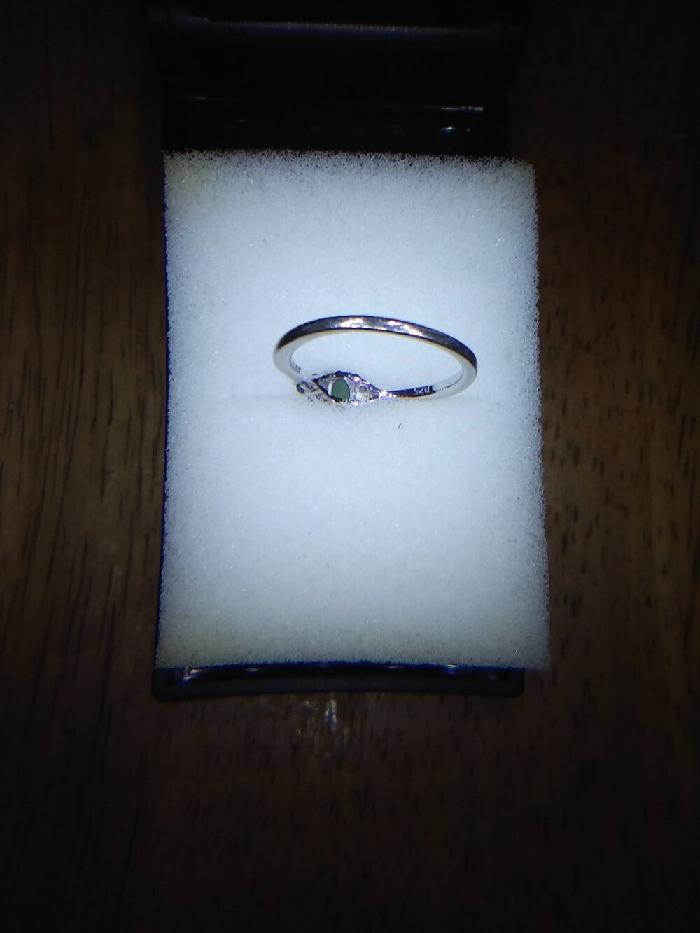 LAB Created Alexandrite Silver RIng - Picture 6 of 7
